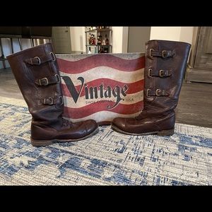 Vintage Shoe Company Women’s Harnesss Boot Brown